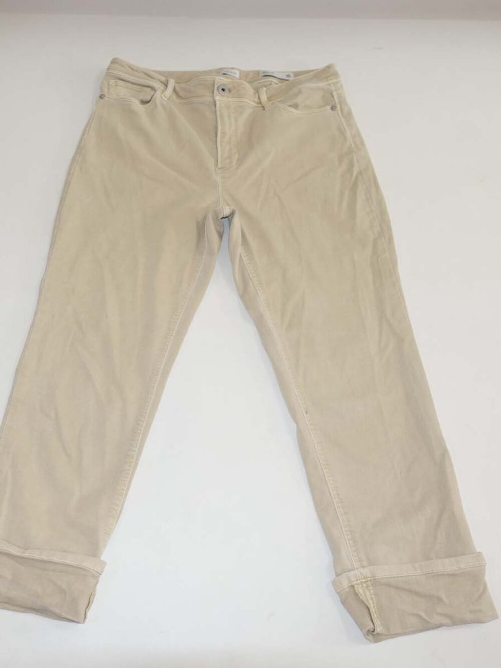 J. Jill Women's High Rise Cropped Jeans Size 10 Tall Tan Beige Stretch Denim 10T